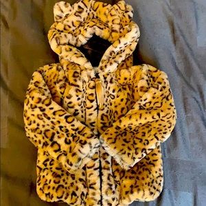 Widgeon leopard print faux fur 2T jacket